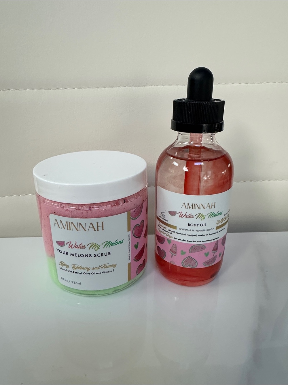 Aminnah Water My Melons Scrub and Body Oil